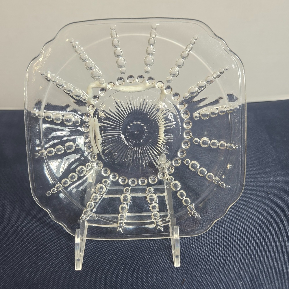 Columbia Clear Federal Glass 6" Bread And Butter Plate